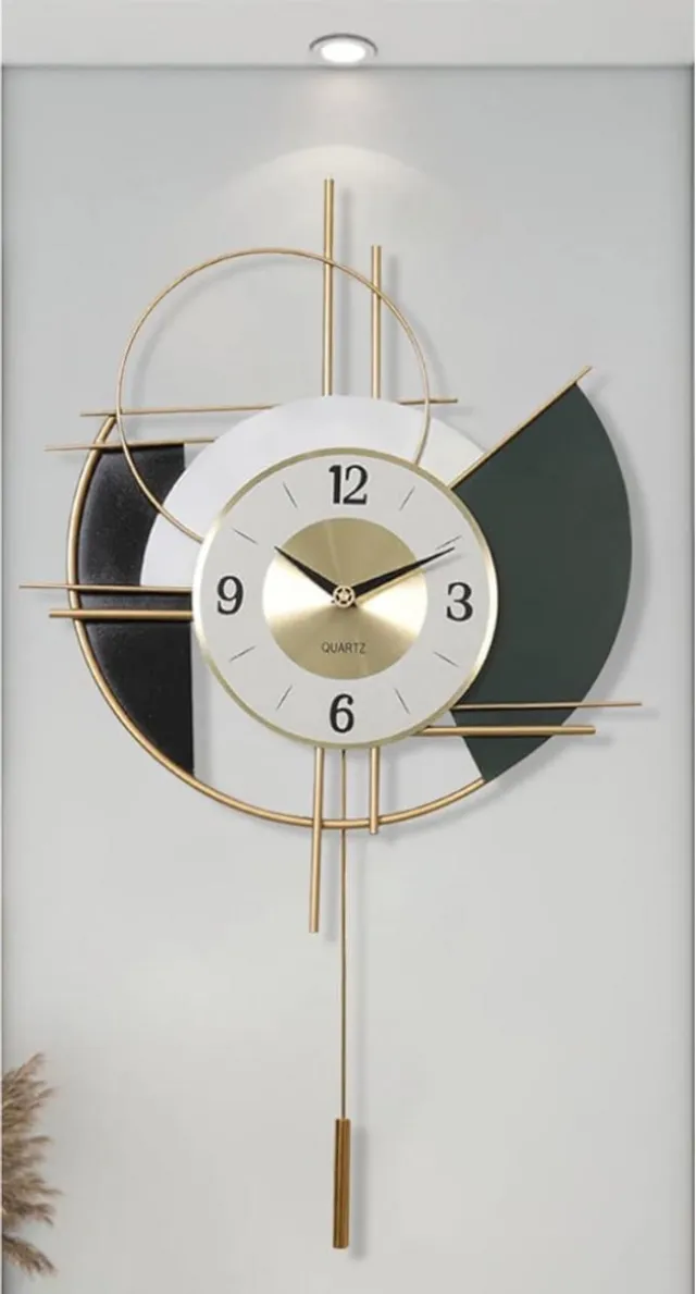 DailySupplies® Klok - Wandklok Modern - Klokken - Industrieel - Goud en Wit