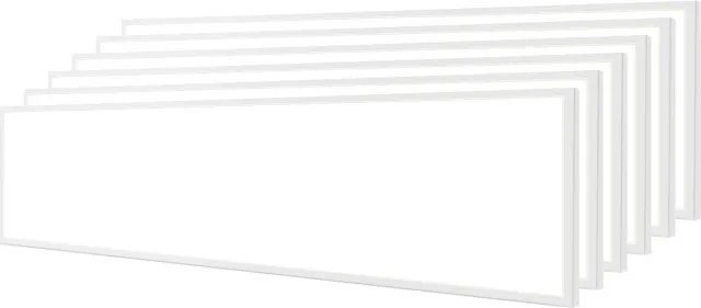 Velvalux LED Paneel 30x120 6 Pack - Velvalux Lumis - LED Paneel Systeemplafond - Helder/Koud Wit 6000K - 40W - Inbouw - Rechthoek - Wit - Flikkervrij