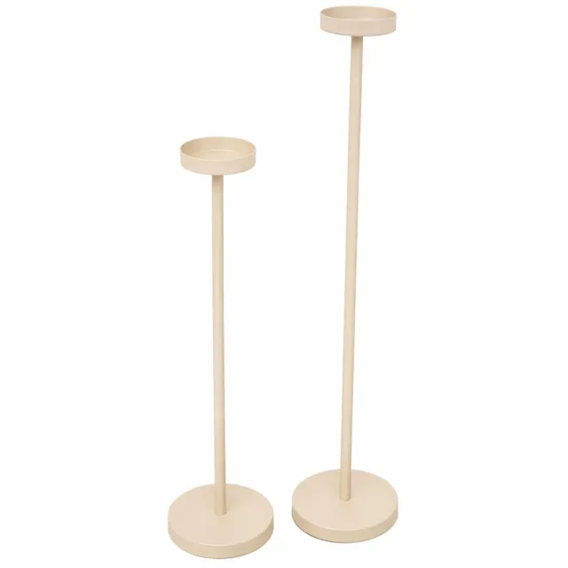 LOFT42 Vloerkandelaar Set Eve Rond - Beige metaal