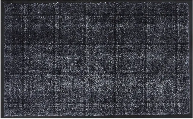 MD-Entree MD Entree - Deurmat - Schoonloopmat - Soft&Design - 55 x 90 cm - Blocks Antraciet - Vloerkleed - Met antislip - Machine wasbaar - Vocht absorberend - Hoge dichtheid 600gr/m2