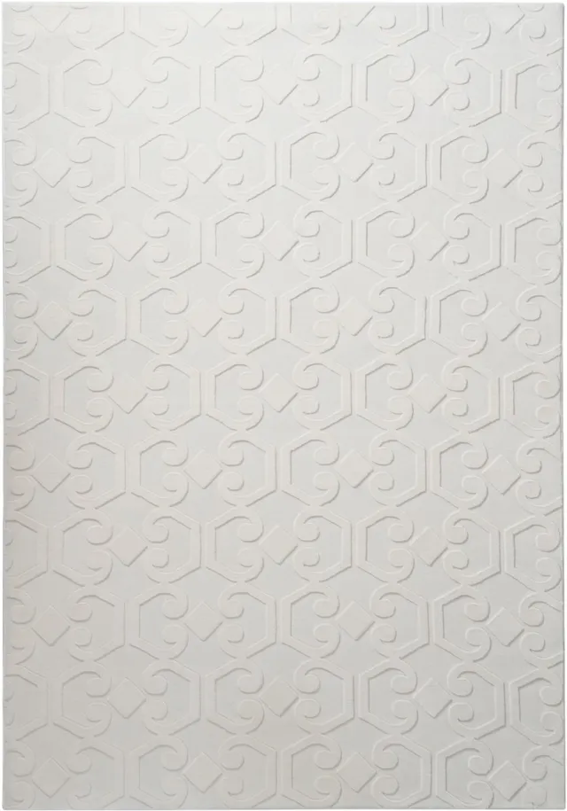 Beliani GANNETT - Vloerkleed - Gebroken wit - 160 x 230 cm - Polyester