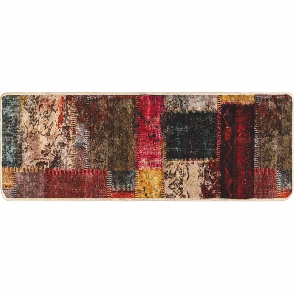 vidaXL Vloerkleedloper MARSA Meerkleurig 100 x 350 cm Polyester en PVC