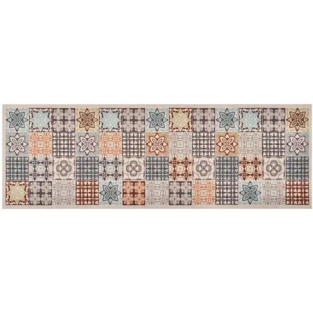 vidaXL Keukenmat wasbaar Mosaic Colour 60x180 cm Meerkleurig