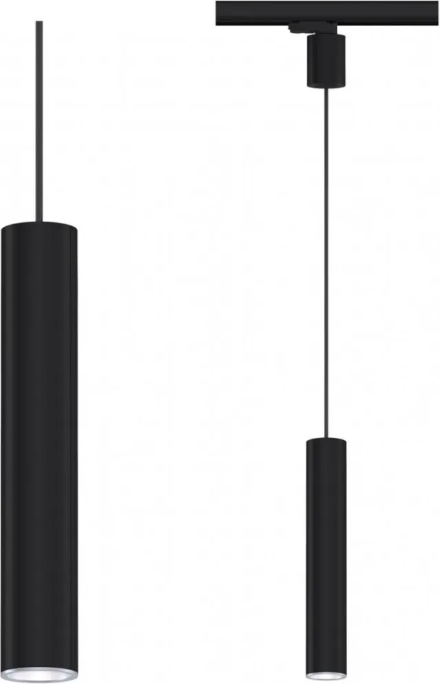 Paulmann 95399 ProRail3 railsysteem voor verlichting, Artemons hanglampen, max. 10 W, zwart, metalen en kunststof rail, GU10 fitting.