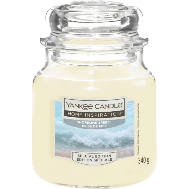 Yankee Candle Home Inspiration - Shoreline Breeze Medium Jar - tot 75 branduren Crème