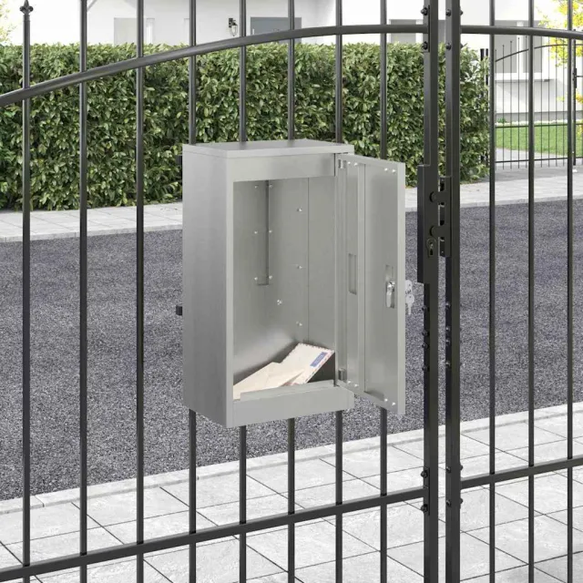 vidaXL Brievenbus met slot Zwart 30 x 20 x 55 cm Gegalvaniseerd staal