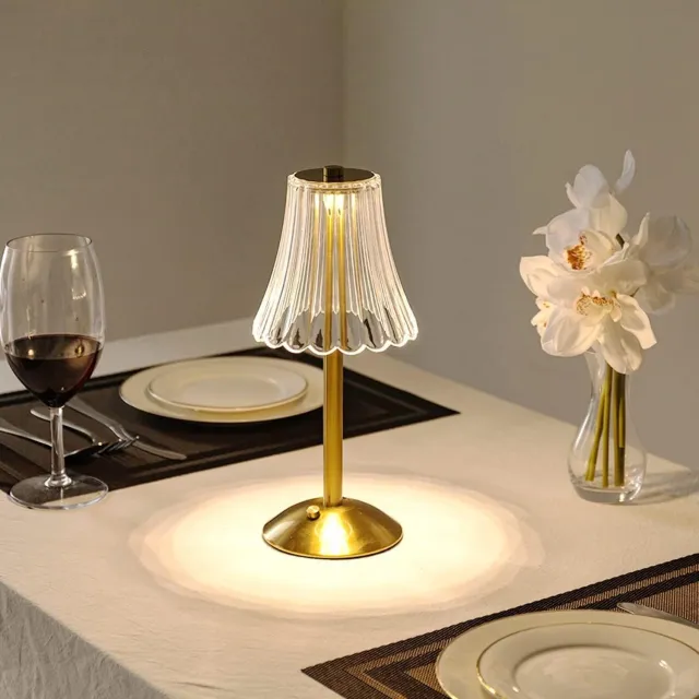 YAGXIG Draadloze LED Bureaulamp - Oplaadbaar - Dimbaar - LED Bureaulamp - Nachtlampje - Bureaulamp voor Woonkamer/Slaapkamer - 3 Kleuren goudkleurig