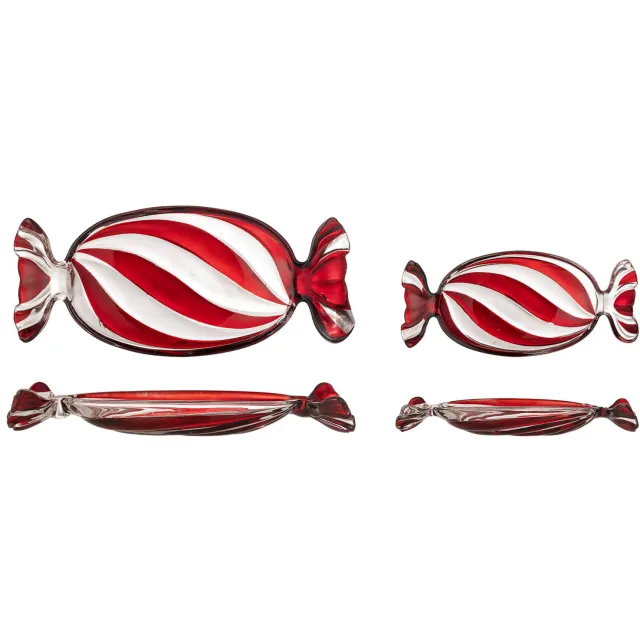 Bloomingville decoratieschaal Sweetie (set van 2) Rood