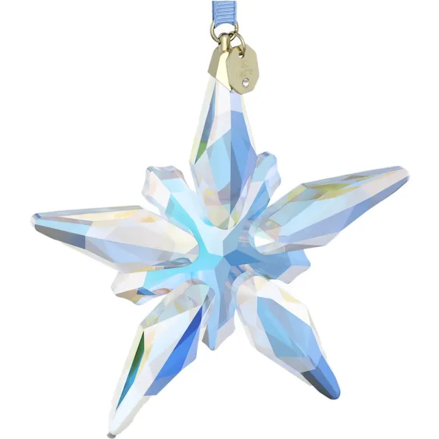 Swarovski beeldjes Swarovski Annual Edition Ornament 130-jarig Jubileum 2025 5701844 | kerstdecoratie decoratieobject, blauw kristal