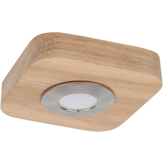 Licht Erlebnisse Licht-Erlebnisse - Oana - LED - Plafonnière - 3000K - 300lm - van - Metaal - in - Geolied eiken chroom Geolied eiken|chroom