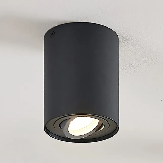 ARCCHIO plafondlamp - 1licht - Metaal, aluminium - H: 12.5 cm - GU10 - antraciet