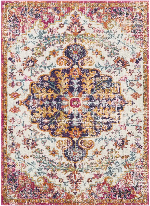 Surya Lou vloerkleed vintage oosters roze