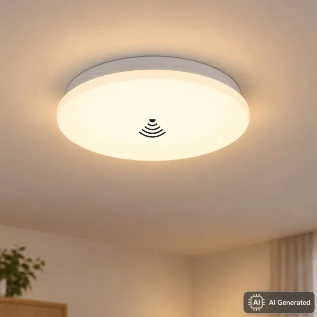 Briloner Ekos - LED Plafondlamp met bewegingssensor - plafonniere met warm wit licht - Ø35cm - wit