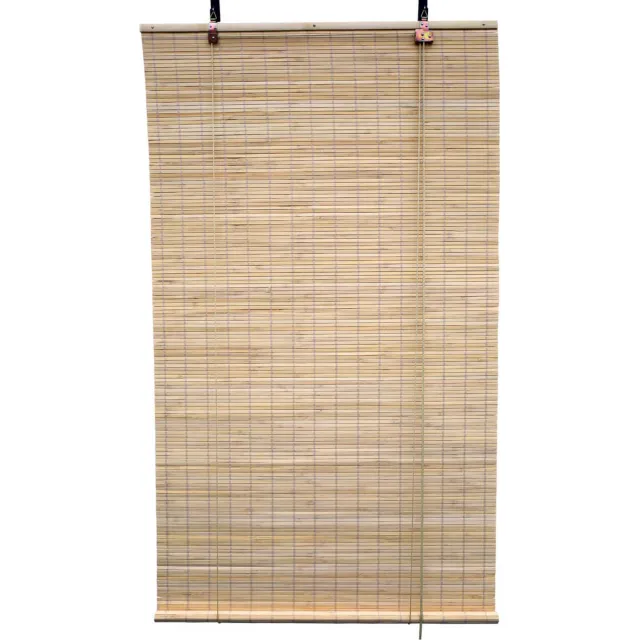 Barori Bamboebaas® bamboe rolgordijn Fedde - Naturel - 120x220 cm - Natuurlijke look - Zonwerend - Duurzaam bamboe - Lichtdoorlatend - Geschikt voor binnen en buiten - Eenvoudige montage