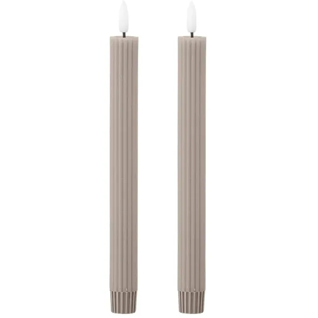Bloomingville Led kaars nature Ponza 24cm - 2 stuks [gid://shopify/Metaobject/297300001103]