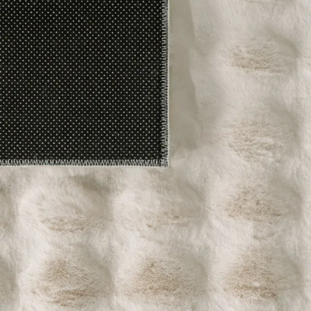 TT Home Woonkamertapijt langpolig woonkamertapijt ruitvormig zacht 3D-ontwerp Rechthoek Rechthoek beige