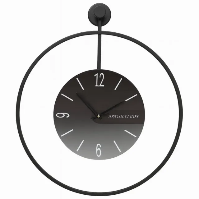 zeck home Zeckhome Noir Solstice – Luxe Zwarte Wandklok 50cm – Modern Design – Inclusief Extra Motor & 2 Sets Wijzers – Stil Quartz Uurwerk
