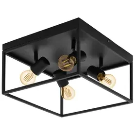 Eglo Plafondlamp Silentina 4xe27 Zwart