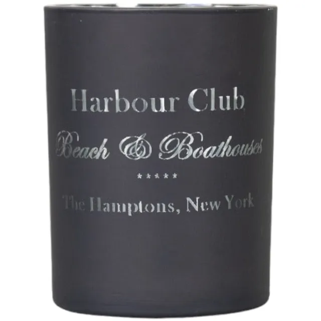 Mars & More Harbour Club - windlicht glas - hoogte 12,5 cm Zwart