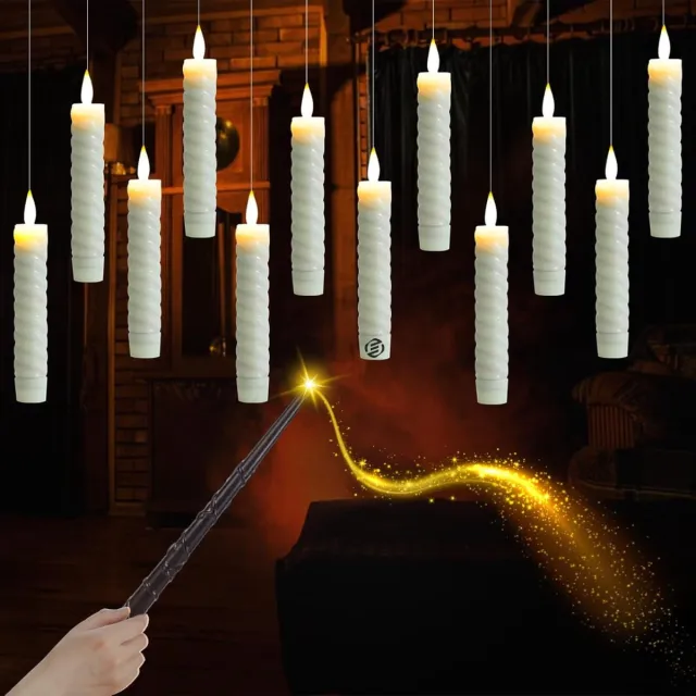 Equivera store Zwevende Kaarsen - Zwevende Kaars - Floating Candles - Hangende Kaarsen - Sfeerverlichting - Leuk voor in huis! Wit