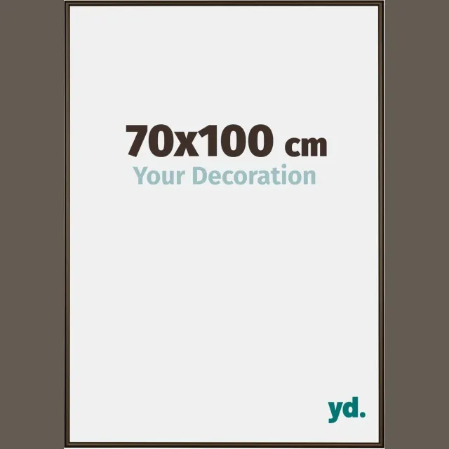 yd. Your Decoration - Fotolijst 70x100 cm - Aluminium - Walnoot Structuur - New York