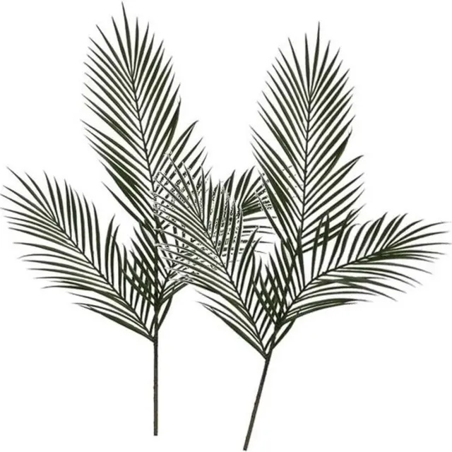 Shoppartners Mica Decorations Kunstblad - 2x - groene Areca/goudpalm - kunsttak - kunstplant 95 cm