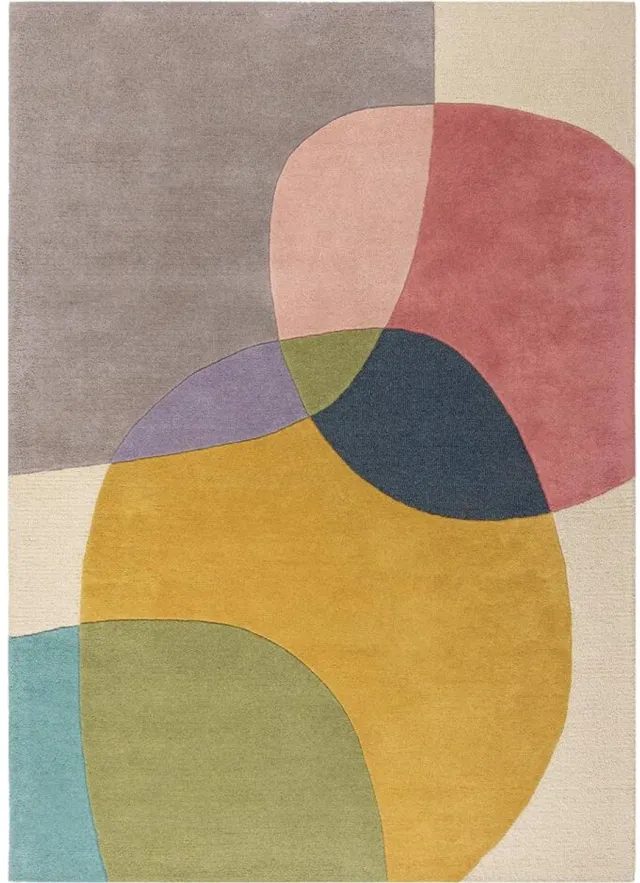 Goossens Vloerkleed Glow, 160 x 230 cm Terra-oker-grijs multi (glow)