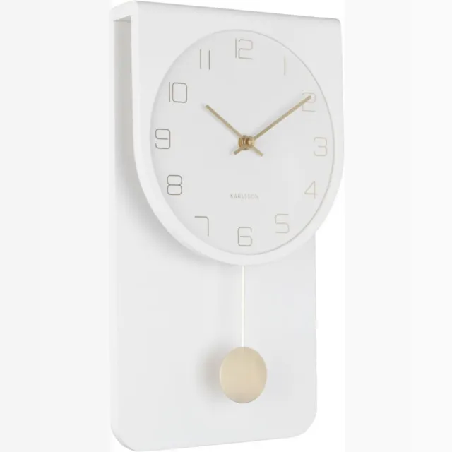 Karlsson Wandklok Casa Pendulum - Wit - 22x6x39cm - Modern
