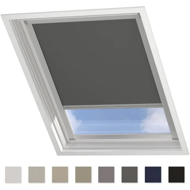DTCH Dakraam Rolgordijn Verduisterend - Trend - Donker Grijs - voor VELUX: MK10