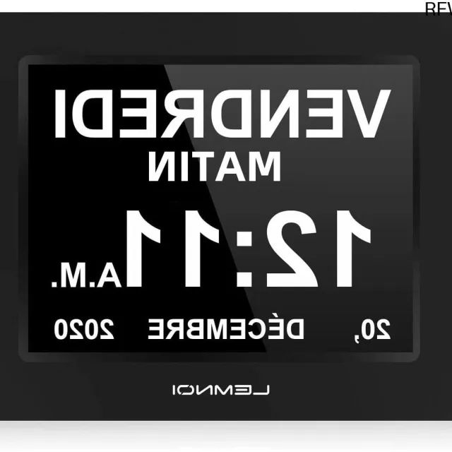 RFWR Digitale Klok en Kalender met HD Display en Alarmfunctie voor Ouderen Wit