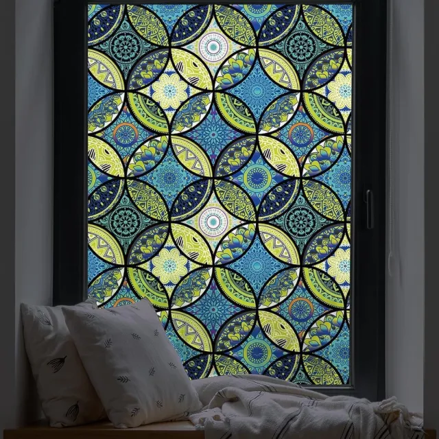 Solacis Privacy Folie Raam - Raamfolie - Folie Raam - Zichtwerend - Anti Inkijk Raamfolie - Must have voor uw privacy! Donkerblauw