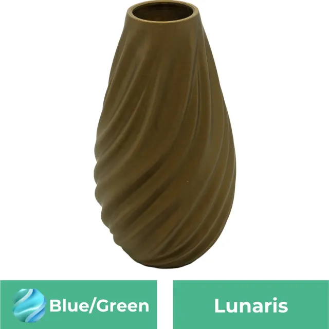 Lovora Lunaris moderne vaas – Decoratieve vaas - Blauw / Groen - 3d geprinte vaas – geschikt voor droogbloemen - 25CM