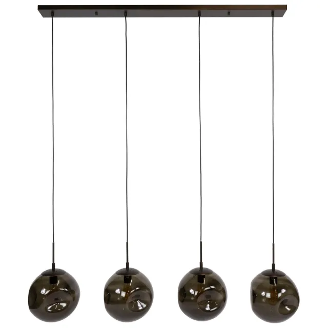 Nest of Nora Hanglamp Rina - 4-lichts eettafellamp - Sienna bruin