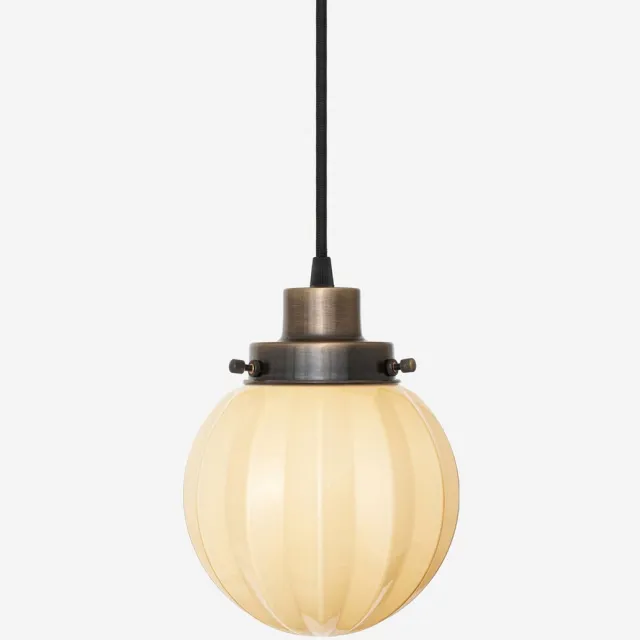 Coloured by Art Hanglamp aan snoer Carambola Sunny 20's Brons - Art Deco Trade Zachtgeel