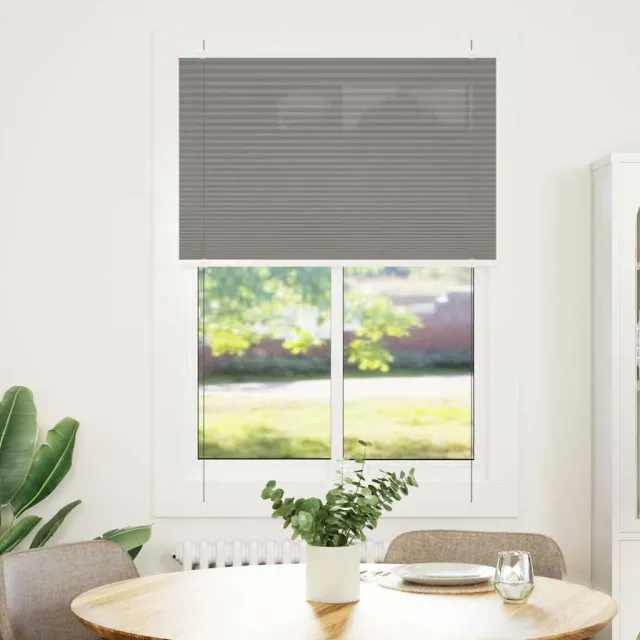 vidaXL Plissé rolgordijn 100x100 cm stofbreedte 99,4 cm antraciet Anthraciet
