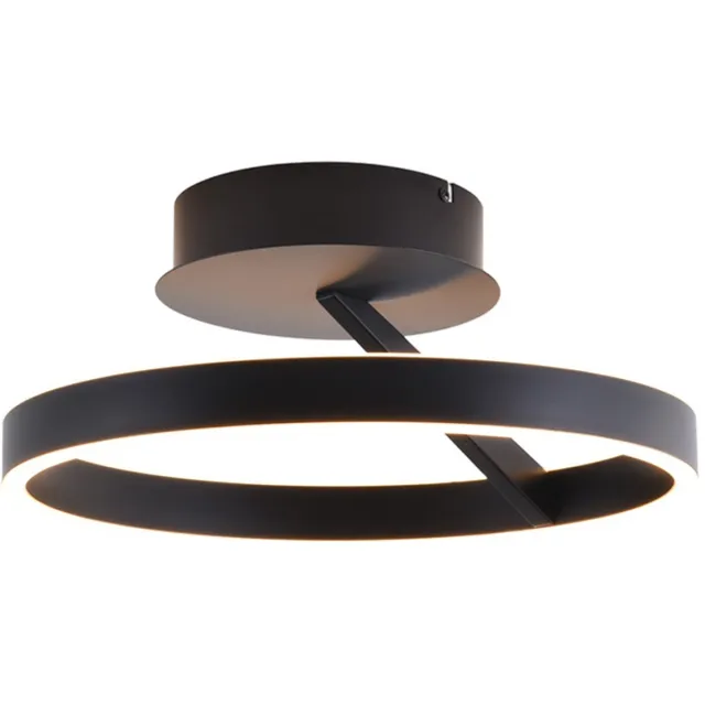 Freelight Pilota Plafondlamp cirkel d:40 cm zwart 2700k 3-stepdim - Modern - Freelight