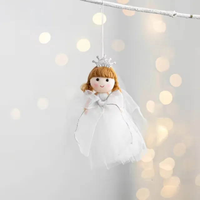 FraaiGaaf Kersthanger | Kerstkoningin - Kerstbal - Kerstengeltje - Kerstversiering - kerstboomversiering voor binnen - Kerstboom engel - 1 stuks - Wit