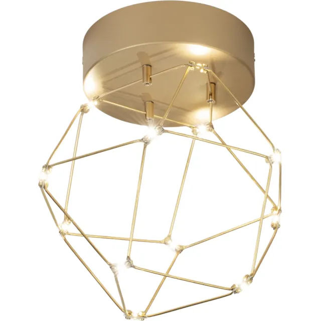 Lumidora Plafondlamp 74976 - Plafonniere - VUURVLIEGJE - Ingebouwd LED - 4.0 Watt - 300 Lumen - 2700 Kelvin - Goud - Messing (kleur) - Metaal