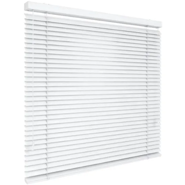 time4blinds Jaloezieën voor Binnen - Aluminium Jaloezieën - 1100x1400mm, Bediening Rechts - met Lamellen van 50mm - Montage aan Wand of Plafond, met Boren - voor Thuis & Kantoor - Wit Hoogglans Hoogglans wit