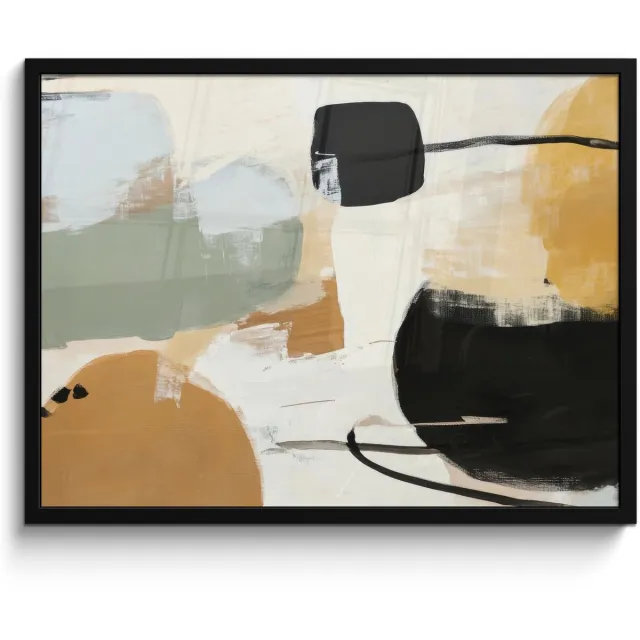 FrameYourWall Poster in lijst - Fotolijst 70x50 cm - Posters - Paint - Abstract - Kleuren - Posterlijst zwart - Decoratie - Wanddecoratie woonkamer - Muurdecoratie slaapkamer