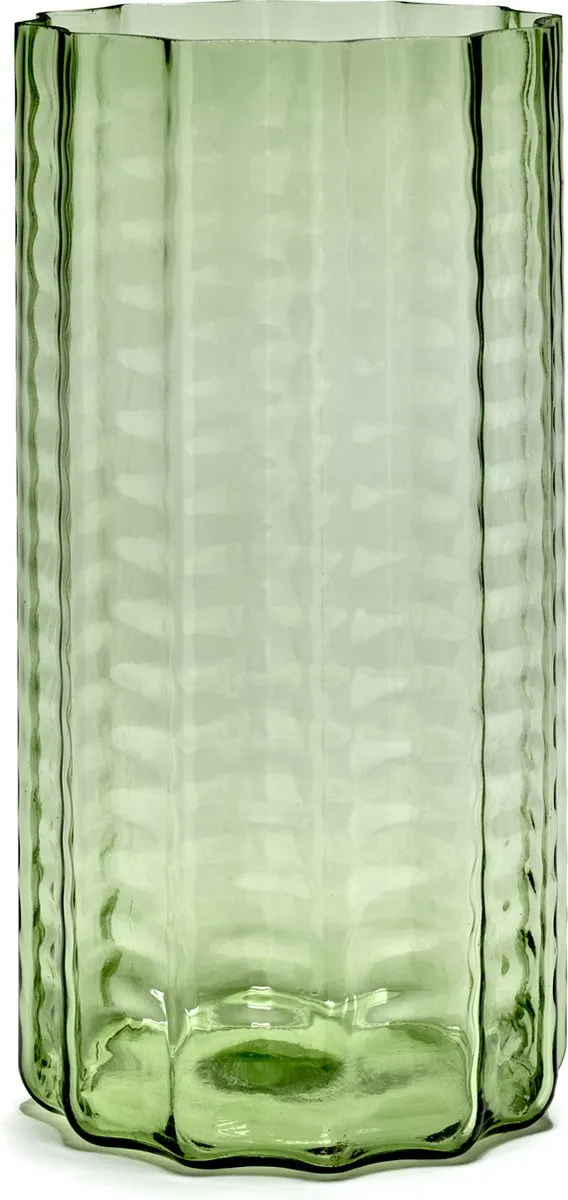 Serax Ruben Deriemaeker Waves - Vaas - Transparant/Groen - 18 Ø - H 35cm - 2,88kg
