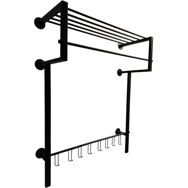 LT-Luce Kapstok Joy Royal XXL Mat Zwart 8 Haken 95 x 75cm