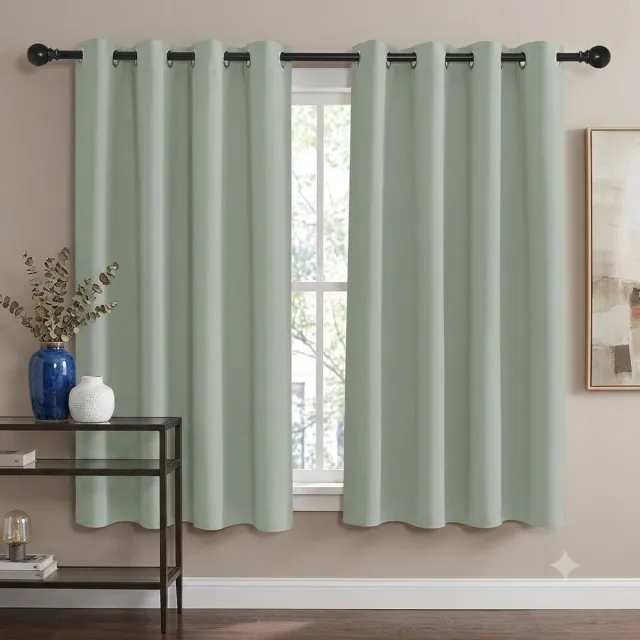 Maison Elara Verduisterende Gordijnen Kant en Klaar 2 Panelen 140x145 cm - Salingroen - Thermische Isolatie