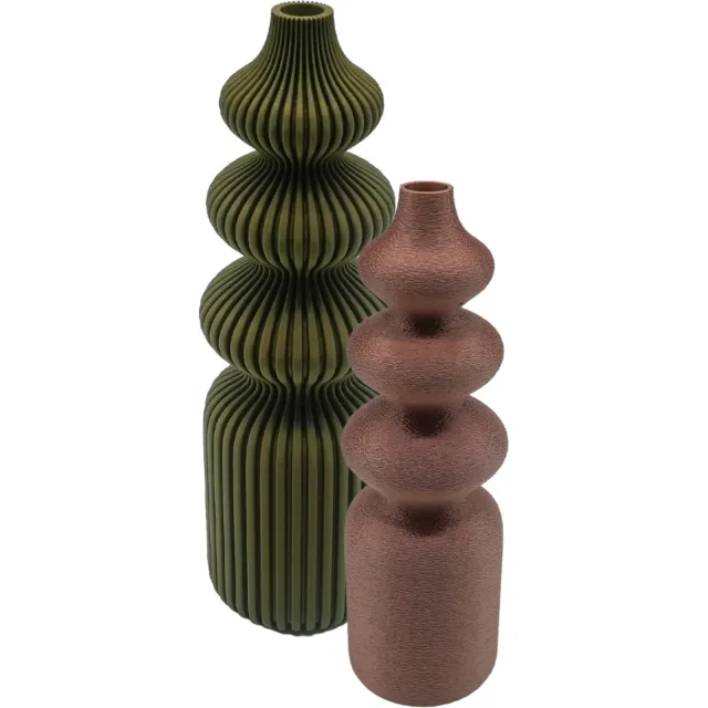Lovora Solin 3D Vaas Set van 2 - Fuzzy - Beige - 20CM & 25CM