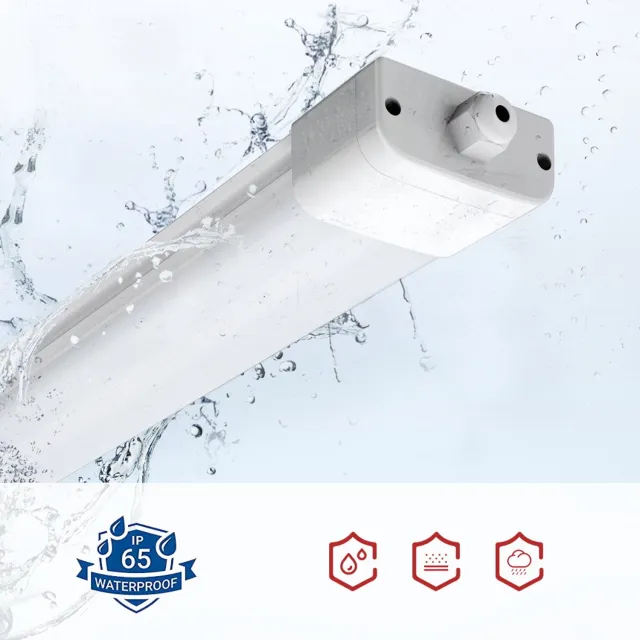 ANTENLICHT LED Batten - LED TL Armatuur - Vochtbestendige LED Verlichting - 60 cm 18W 4000K 1980lm - Plafondlamp voor Garage - IP65 Waterdichte LED Werklamp - Warm wit
