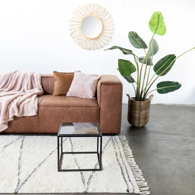 Giga Meubel Vloerkleed Beige - Laagpolig - 125x180cm - Rechthoekig - Kabah - Giga Meubel