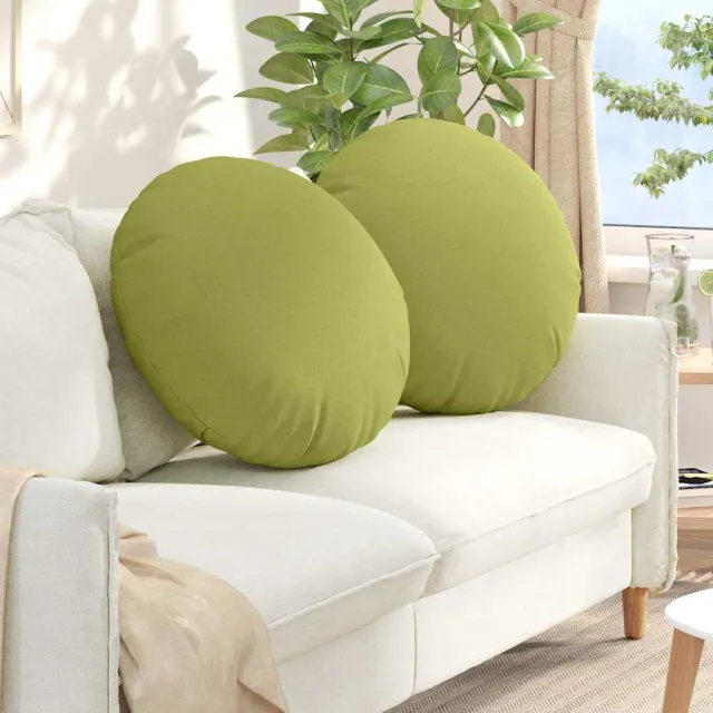 vidaXL Zitkussens 2 st Stof Lichtgroen Dia. 80 x 29 cm groen