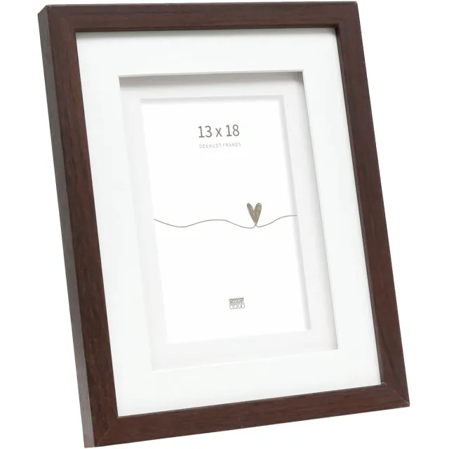 Deknudt Frames fotolijst S65KQ1 - bruin met passe-partout - foto 13x18