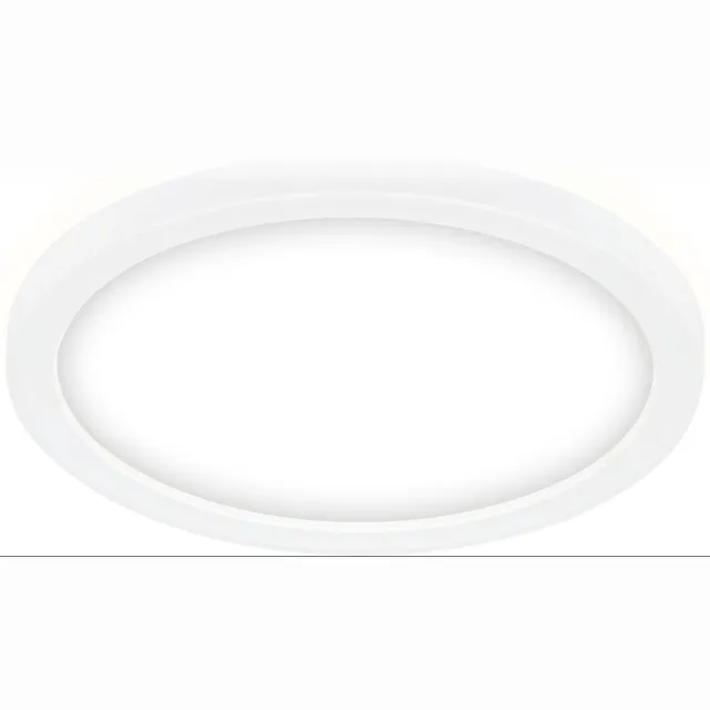 Briloner Slim - Plafondlamp led - plafoniere woonkamer met achtergrondverlichting - keuken lamp - neural wit licht - 12W - 19cm - wit