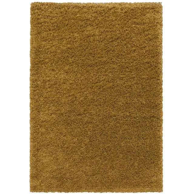 Dutch XXL Hoogpolig Vloerkleed | Tapijt | Shaggy | Sydney | Uni | Goud | 60x110 cm